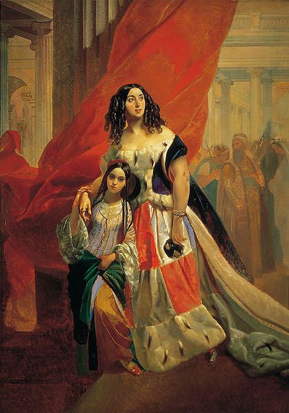 Karl-Pavlovich-Briullov-Portrait-of-Countess-Yulia-Samoilova-with-her-daughter-Amazilia-Paccini